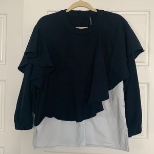 Zara Collection sweater shirt combo US XS